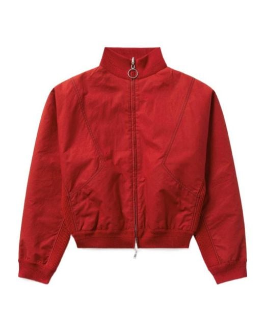 1989 STUDIO Red Ribbed Collar Coat