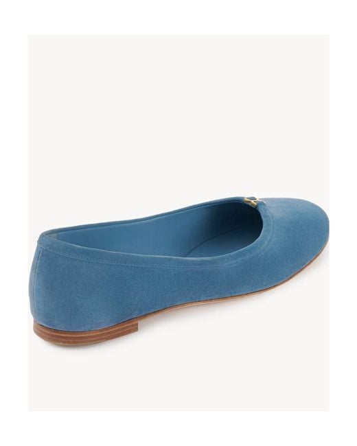 Chloé Blue Marcie Flat Ballet Shoes