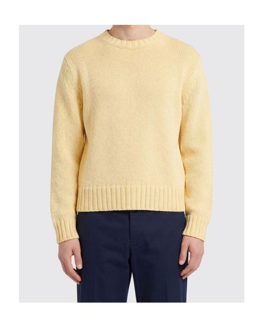 sunflower Natural Crew Neck Knit Sweater for men