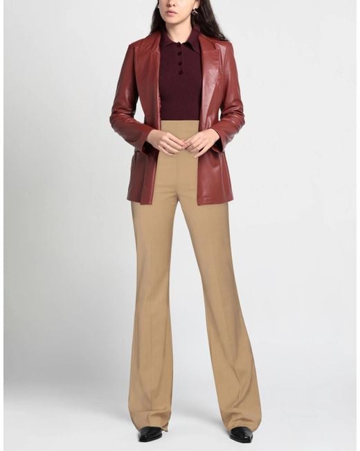Sportmax Natural Solid-Color Wool Trousers