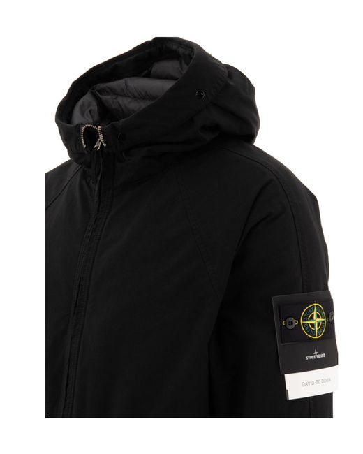 Stone Island Black David Tc Down Jacket for men