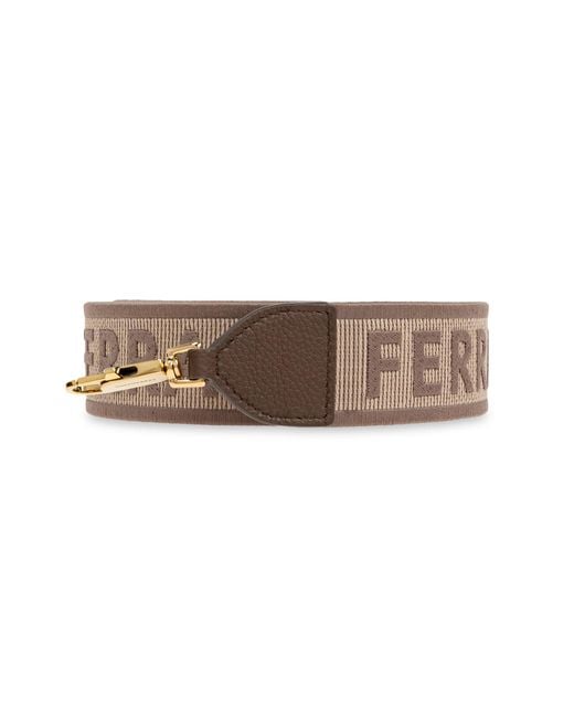 Ferragamo Brown Logo Shoulder Bag