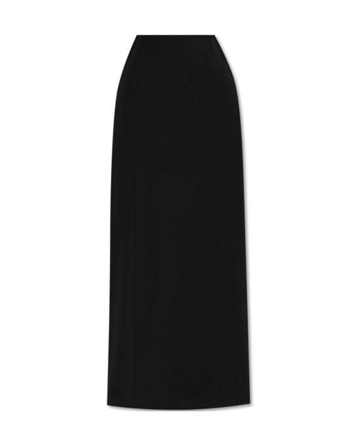 Balenciaga Black Back Slit Maxi Skirt