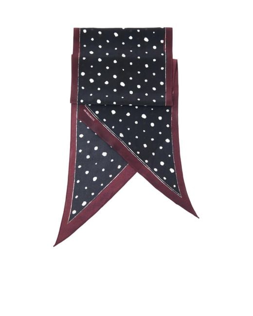 Ann Demeulemeester Black Printed Silk Scarf for men