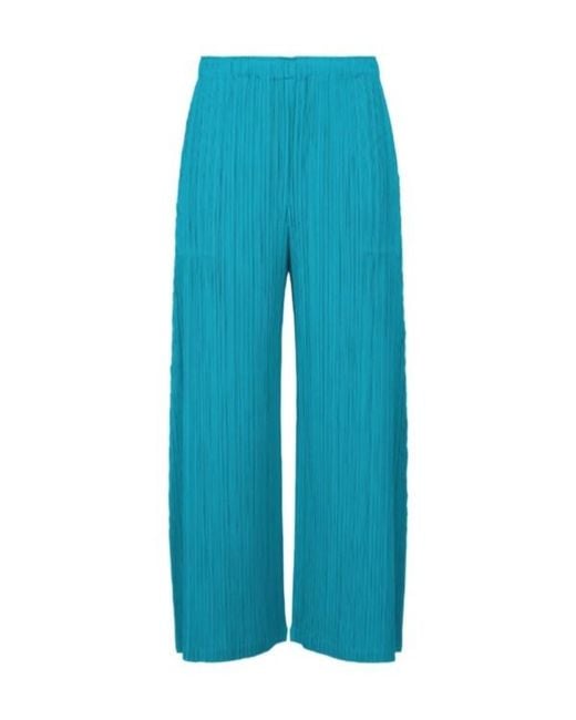 Pleats Please Issey Miyake Blue Pleats Please Issey Miyake Pleated Top