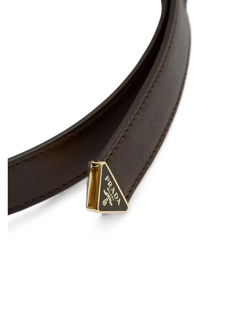 Prada White Leather Belt