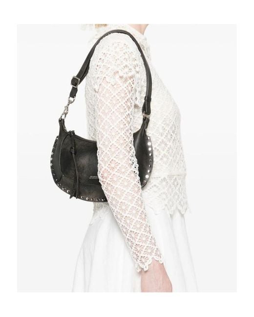 Isabel Marant Black Oskan Moon Gd Crossbody