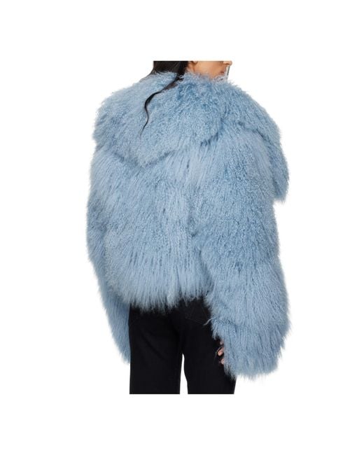 The Attico Blue The Shearling Bomber Coat