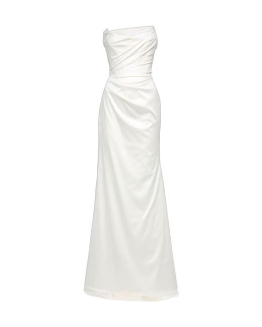 Vivienne Westwood White Bridal Rhea Satin And Tulle Gown