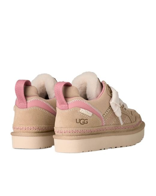 Ugg Pink Lowmel Meadow Lace-Up Sneakers