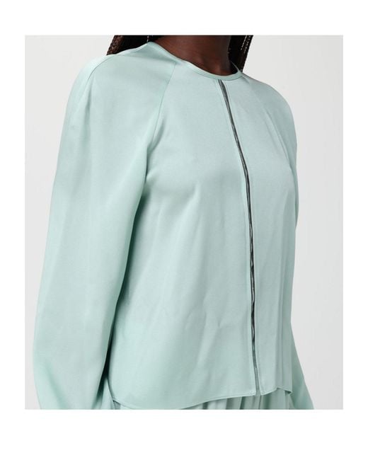 Fabiana Filippi Blue Gathered Blouse