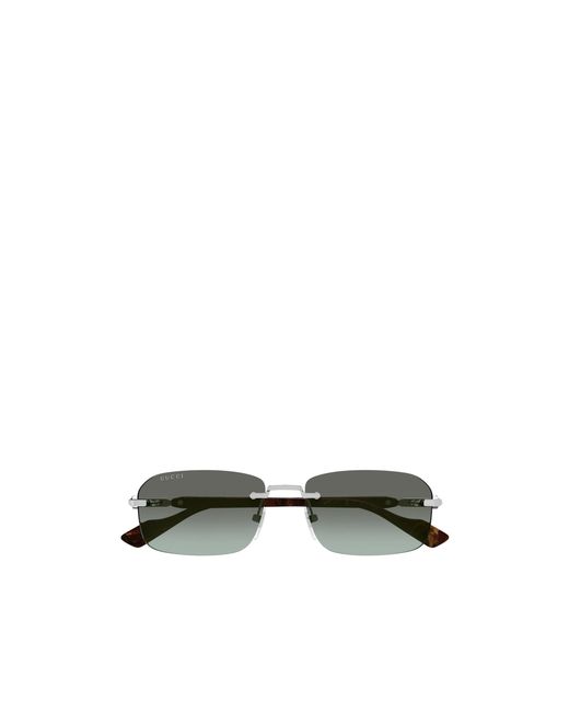 Gucci Green Eyewear Rectangular Frame Sunglasses for men