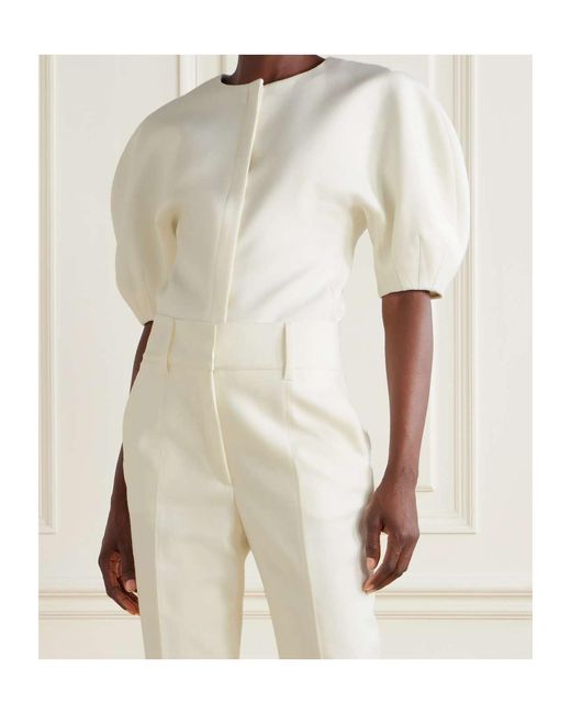 Gabriela Hearst White Waverly Crew Neck Top