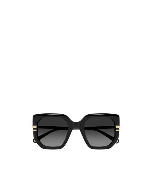 Chloé Black Chloé Eyewear Oversized Square Frame Sunglasses