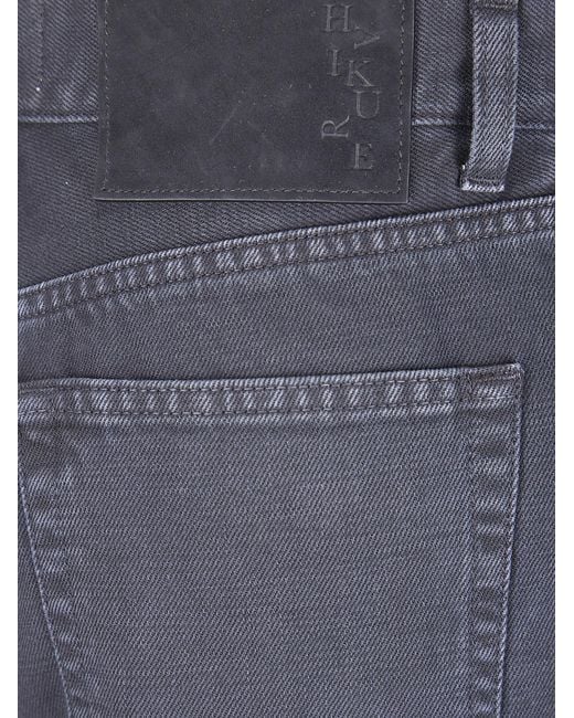 Haikure Blue Logo Patch Wide-Leg Jeans