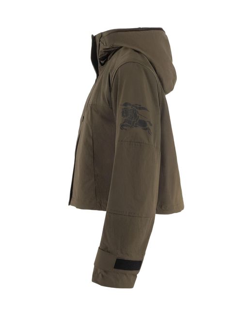 Burberry Green Norwood Logo Hooded Jacket