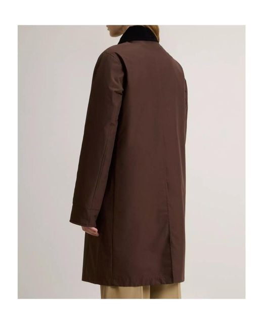 Woolrich Brown Single-Breasted Coat