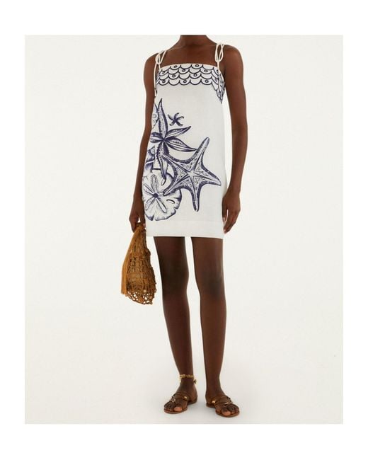 Farm Rio White Slip Dress