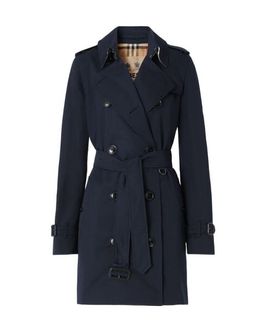 Burberry Blue Kensington Heritage Trench Coat