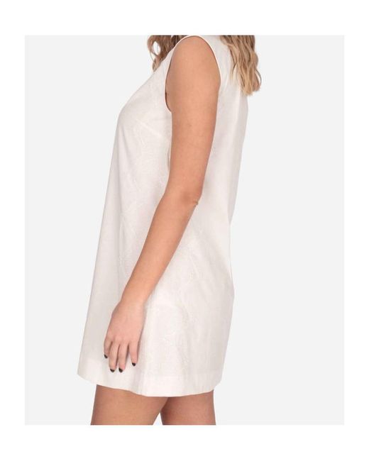 Blugirl Blumarine White Sleeveless Dress