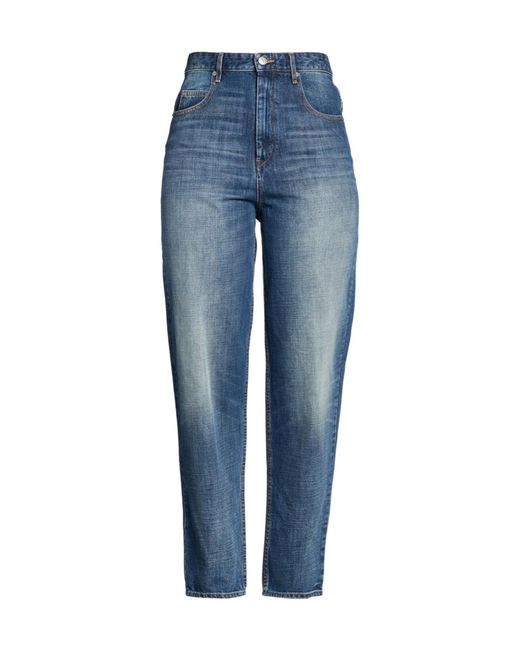 Isabel Marant Blue Straight-Leg Jeans