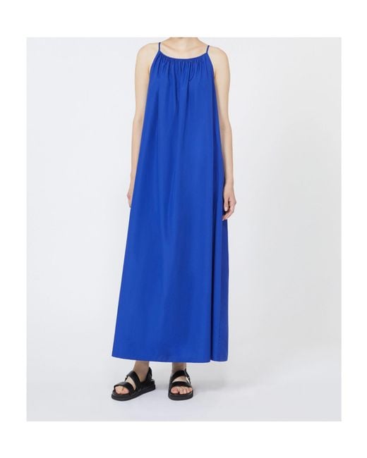 Max Mara Blue Cotton Poplin Dress