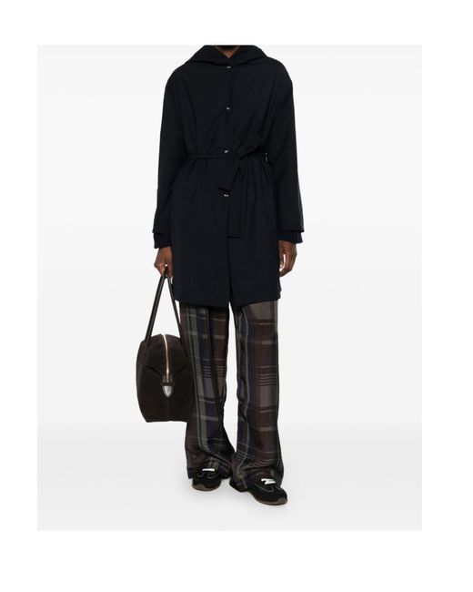 Herno Black Hooded Parka Coat