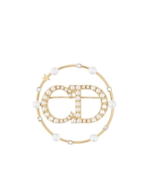 Dior White Clair D Lune Brooch