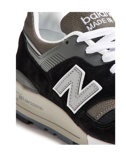 New Balance Black 991V2 Lace-Up Sneakers for men