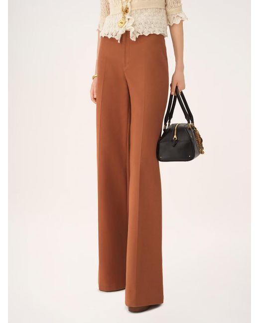 Chloé Brown Chloé High-Waisted Flared Tailored Trousers