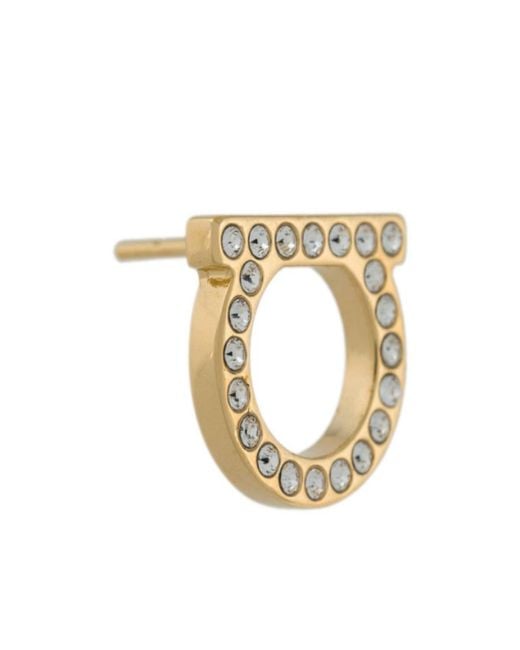 Ferragamo Metallic Inlaid Earrings