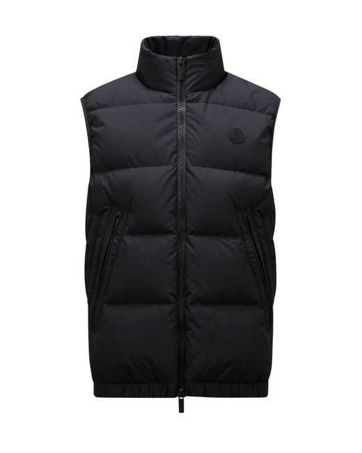 Moncler Black Fedare Zip-Up Padded Gilet for men