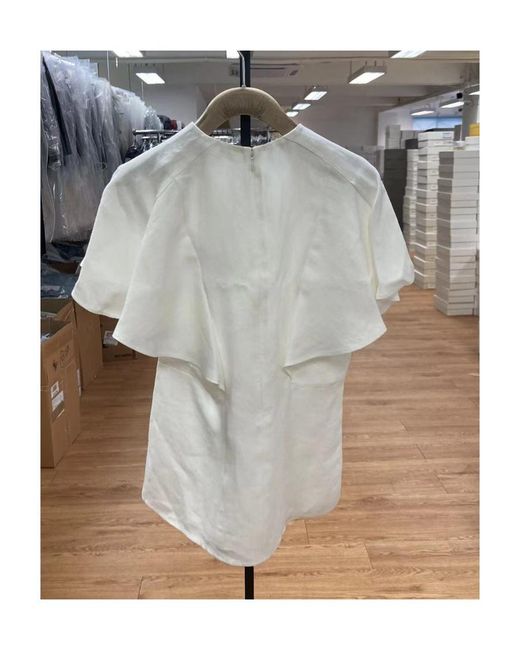 Chloé White Lotus Leaf Sleeve Blouse
