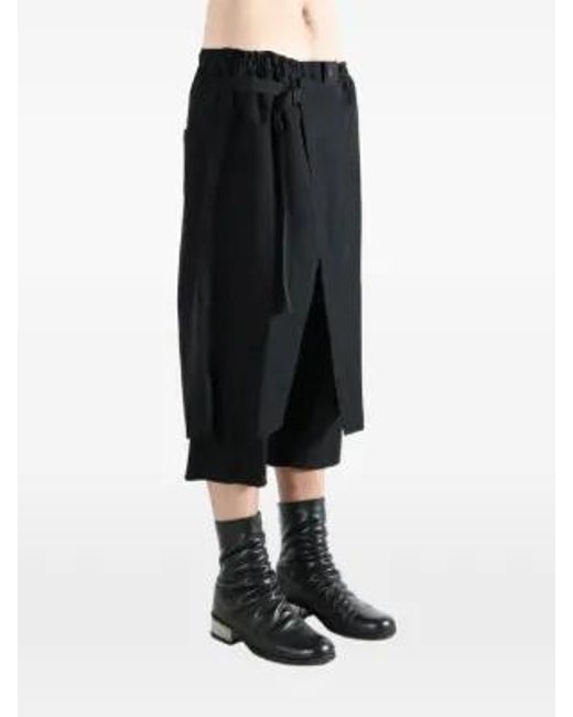 Yohji Yamamoto Black Standard Wrap Pants for men
