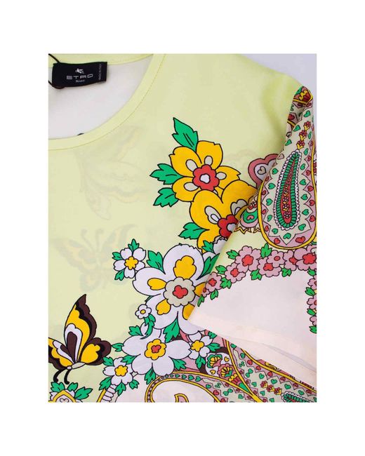 Etro Green Paisley Printed T-Shirt