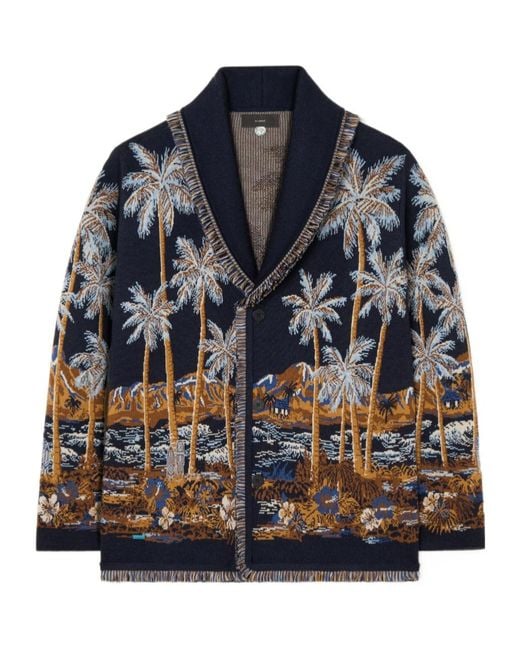 Alanui Blue Diamond Head Cardigan for men