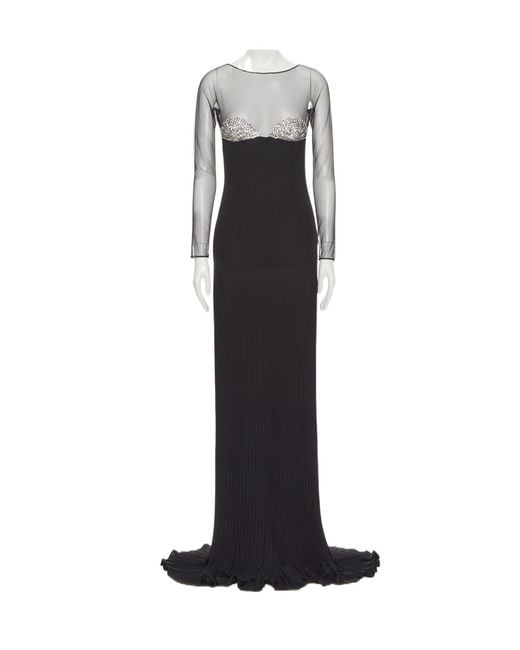 Valentino Black Long-Sleeved Dress