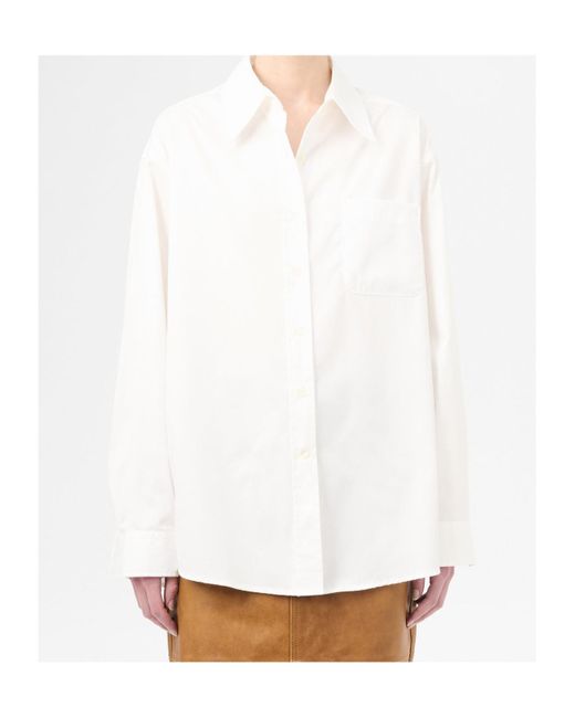 Our Legacy White Favourite Curved Hem Shirt