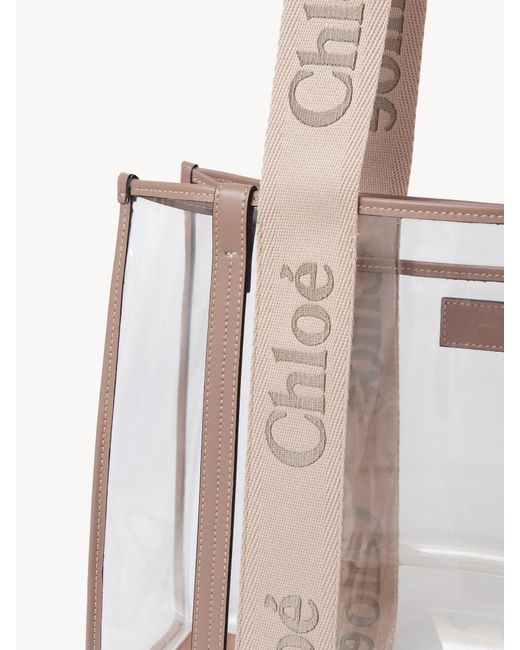 Chloé White Chloé Woody Tote Bag