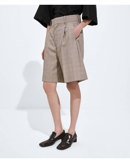 Bottega Veneta Multicolor Prince Of Wales Wool Shorts