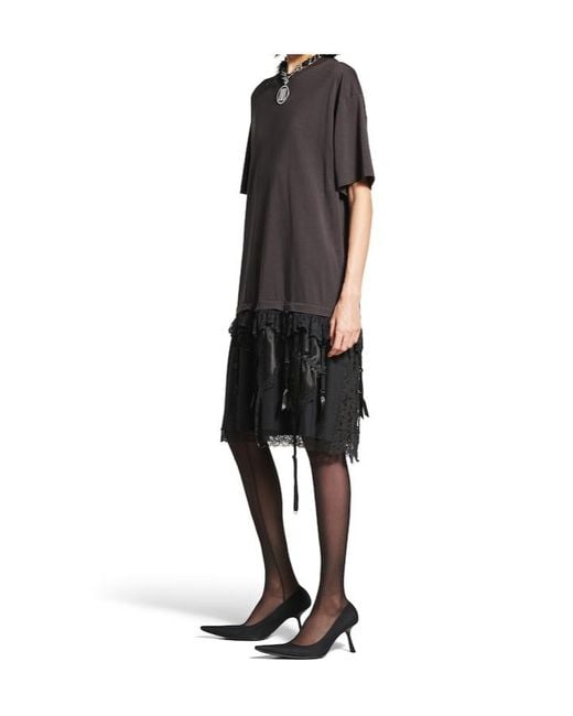Balenciaga Gray Lingerie T-Shirt Dress