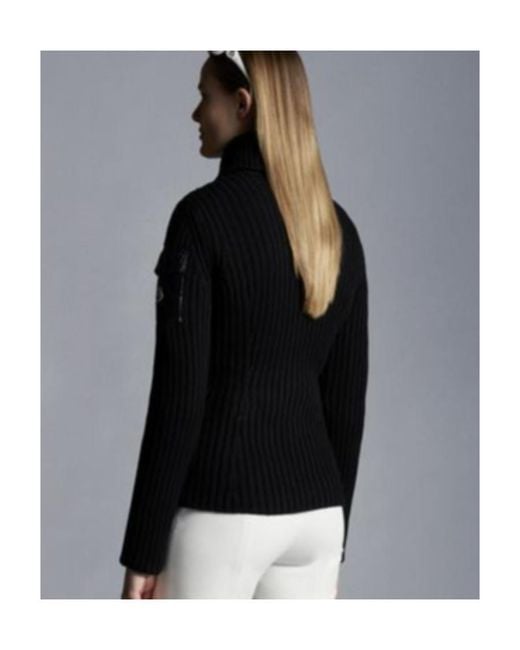 Moncler Black Quilted Zip-Up Cardigan