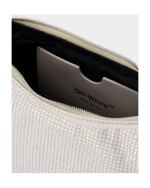 Off-White c/o Virgil Abloh Gray Paperclip Hobo Strass 20 Tote Bag