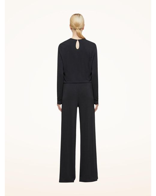 Wolford Black V-Neck Crêpe Jumpsuit