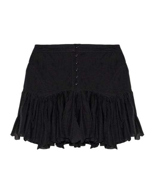Isabel Marant Black Isabel Marant Étoile Daneen Ruffled Mini Skirt