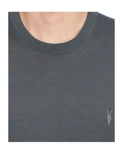 AllSaints Gray Crew Neck Sweater for men