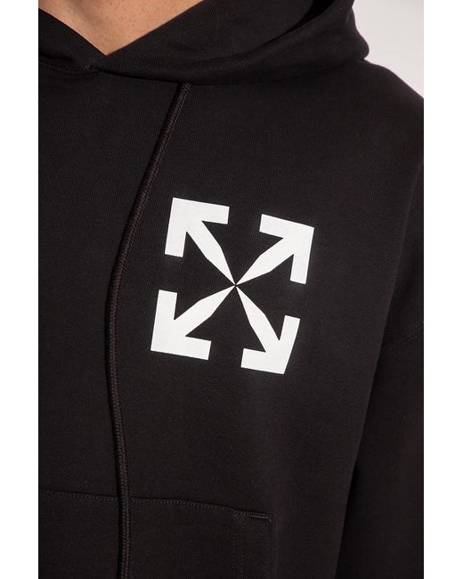 Off-White c/o Virgil Abloh Black Arrows Logo-Print Cotton Hoodie for men