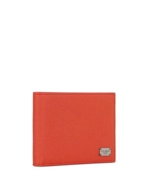 Dolce & Gabbana Red Logo Details Wallet for men