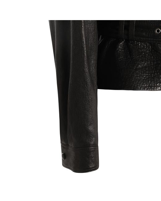 Saint Laurent Black Saharienne Short Jacket