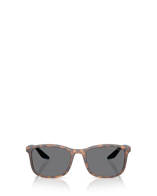 Prada Linea Rossa Gray Prada Eyewear Square Frame Sunglasses for men